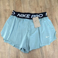 Nike Pro Dri-FIT Girls Light Blue Athletic Shorts XL Breathable NWT