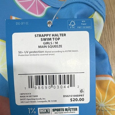 DSG Girls Bathing Suit  Blue UV-Protection M