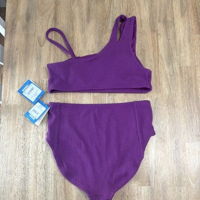 DSG Girls Bathing Suit High-Waisted Bikini Violet UV-Protection XL