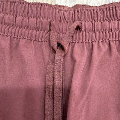 CALIA Step Up Women's Athletic Shorts Red Brown Relaxed Fit 3" Inseam