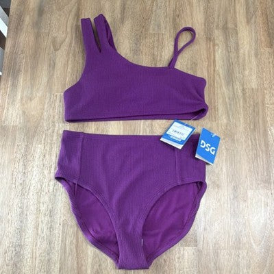 DSG Girls Bathing Suit High-Waisted Bikini Violet UV-Protection XL