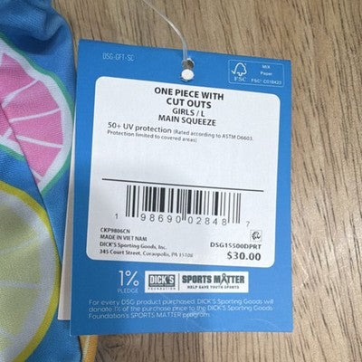 DSG Girls Bathing Suit   UV-Protection Size L