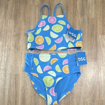 DSG Girls Bathing Suit  Blue UV-Protection M