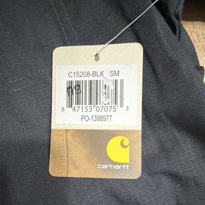 Carhartt Black Unisex Medical Scrub Top Size S C15208 55% Cotton 45% Polyester