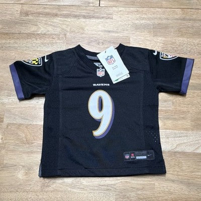 Nike Baltimore Ravens Justin Tucker #9 Toddler Jersey 3T Black Short Sleeve NWT