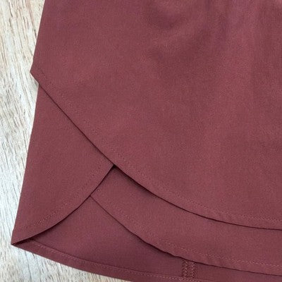 CALIA Step Up Women's Athletic Shorts Red Brown Relaxed Fit 3" Inseam