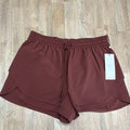 CALIA Step Up Women's Athletic Shorts Red Brown Relaxed Fit 3" Inseam