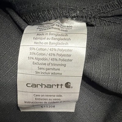 Carhartt Black Unisex Medical Scrub Top Size S C15208 55% Cotton 45% Polyester