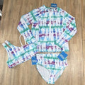 DSG Girls 3 Piece Bathing Suit  High-Waisted Rash Guard UV S