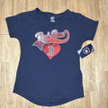 Girls Red Sox Navy Crew Neck Logo T-Shirt M 10/12