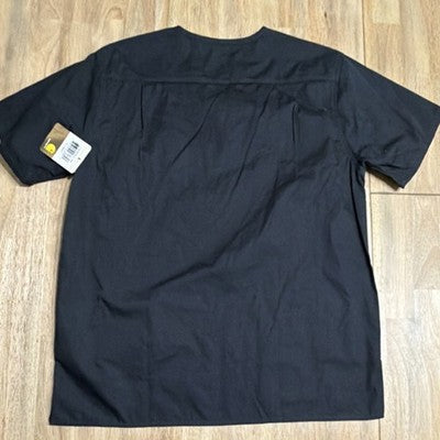 Carhartt Black Unisex Medical Scrub Top Size S C15208 55% Cotton 45% Polyester