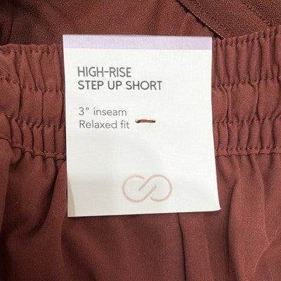 CALIA Step Up Women's Athletic Shorts Red Brown Relaxed Fit 3" Inseam