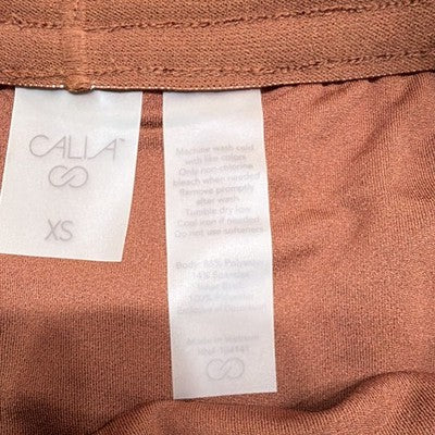 CALIA Step Up Women's Athletic Shorts Red Brown Relaxed Fit 3" Inseam