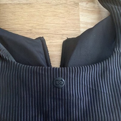 CALIA Ribbed Sports Bra Black XXS Medium Support Removable Pads UPF 50+
