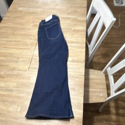 American Eagle Next Level Stretch High-Rise Flare Jeans Dark Blue Coldwater Rin…