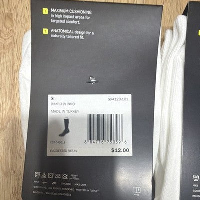 Nike Soccer Socks W 4-6 or Y 3Y-5Y — 3 pairs