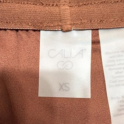 CALIA Step Up Women's Athletic Shorts Red Brown Relaxed Fit 3" Inseam