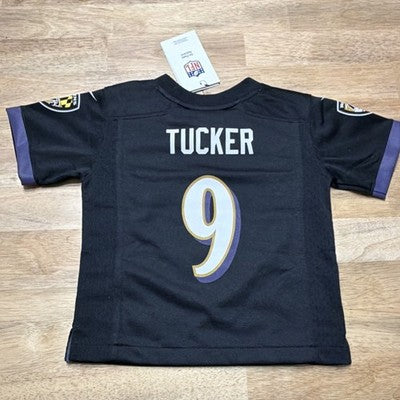 Nike Baltimore Ravens Justin Tucker #9 Toddler Jersey 3T Black Short Sleeve NWT