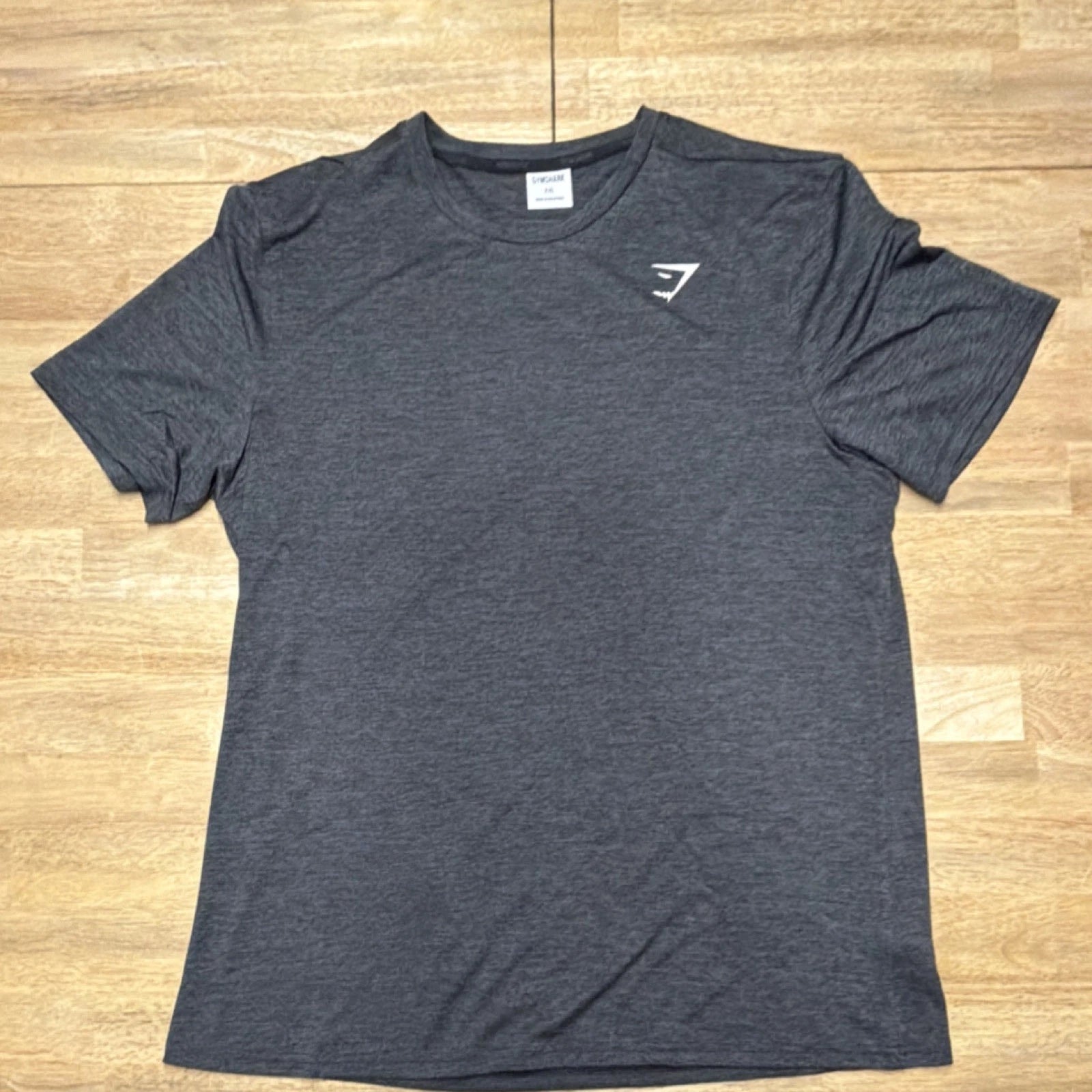 Gymshark XXL Dark Gray Athletic Fit Lightweight Crew Neck Short Sleeve T-Shirt
