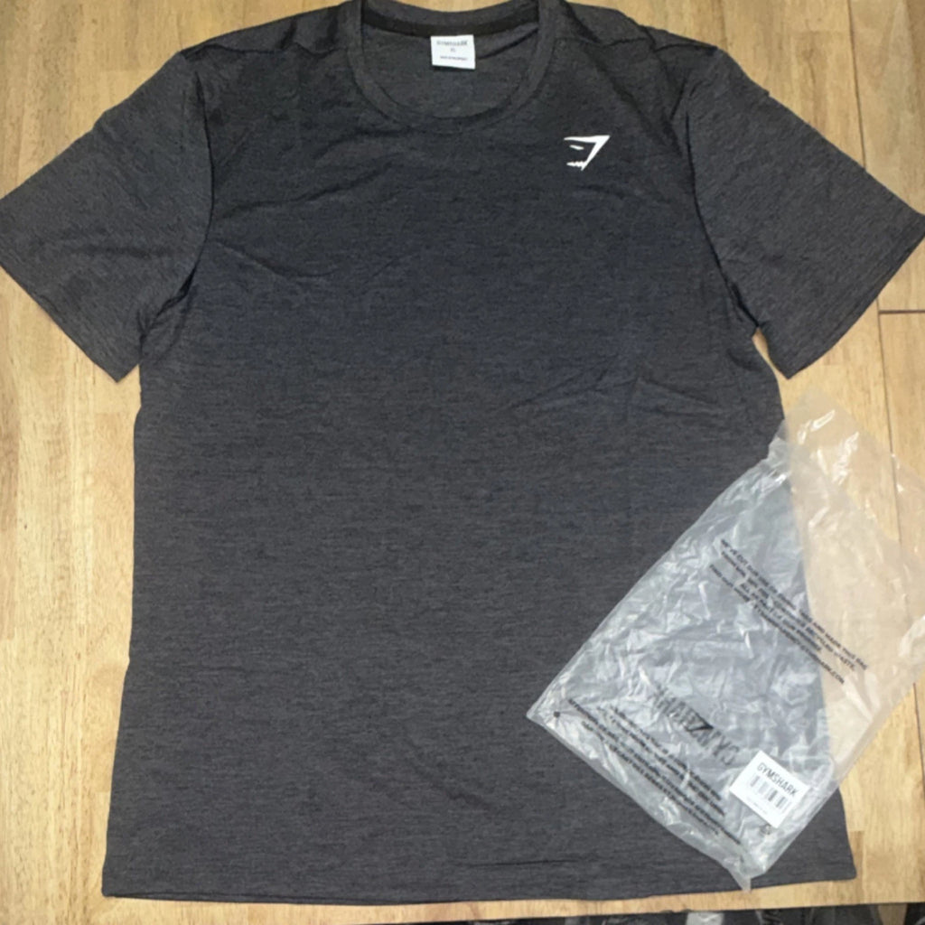 Gymshark XL Dark Gray Athletic Fit Lightweight Crew Neck Short Sleeve T-Shirt