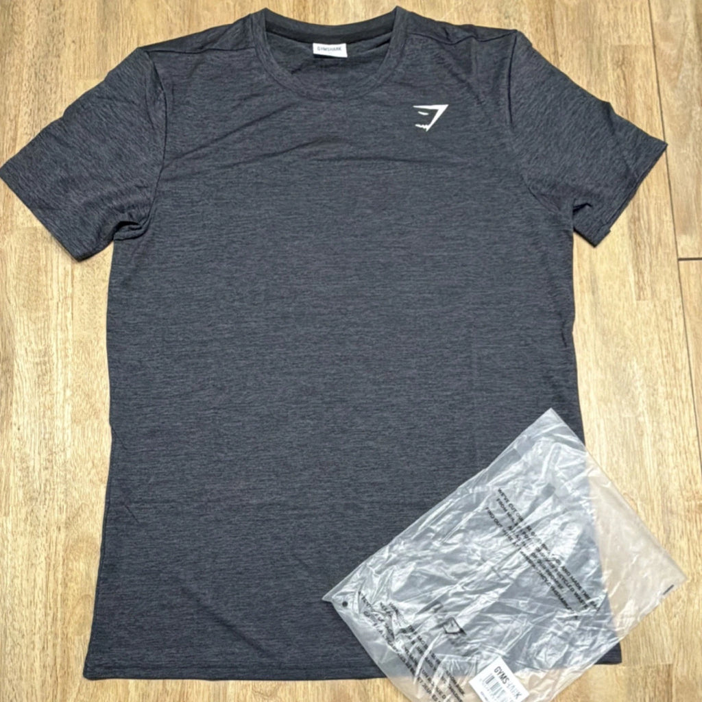 Gymshark M Gray Athletic Fit Lightweight Crew Neck Short Sleeve T-Shirt