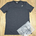 Gymshark M Gray Athletic Fit Lightweight Crew Neck Short Sleeve T-Shirt