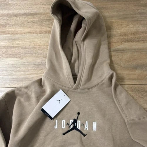 Jordan Beige Oversized Hoodie & Pants Tracksuit Set – Men’s Size S | Premium Streetwear Sweatsuit