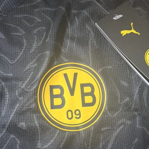 PUMA Borussia Dortmund Soccer Jersey Black Yellow Men's Size L Official Licensed