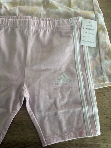 Adidas Girls Size 4 - 2 Piece Set New With Tags