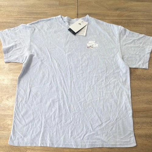 Nike Air The Nike Tee Men's Light Blue Graphic Loose Fit T-Shirt L HQ9275-057