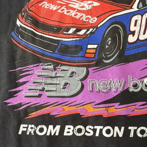 New Balance Racing Team Graphic Print Men's XL Black Short Sleeve T-Shirt