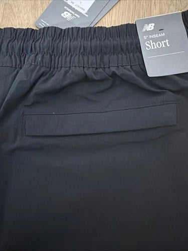 New Balance Shorts Size L Mens Black Woven 5" Athletic Stretch $60