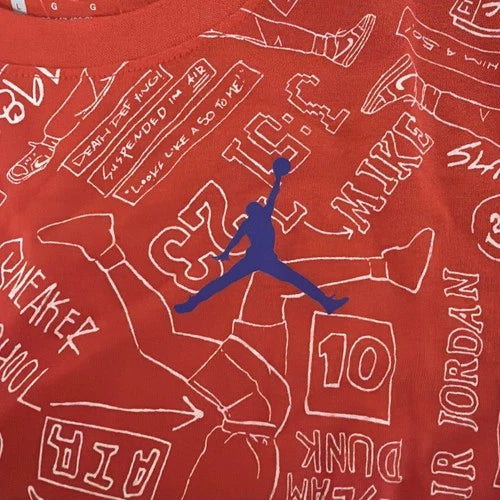Jordan Boys Large Short Sleeve Shirt Red New With Tags
