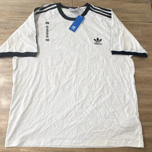 adidas Originals 3-Stripes Tee Men's White Black Short Sleeve T-Shirt 2XL IA4846