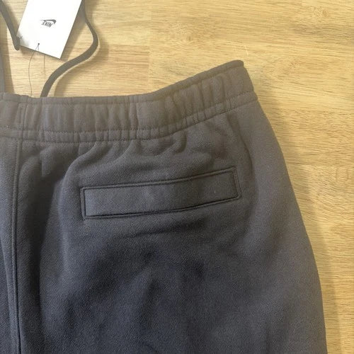 Nike Fleece Sweatpants Mens XXL Black White Swoosh Tapered Leg Relaxed Fit