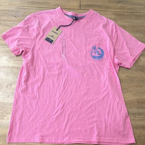 Chubbies The Surfer Men's Pink Blue Graphic Print Pocket T-Shirt L 629251-304