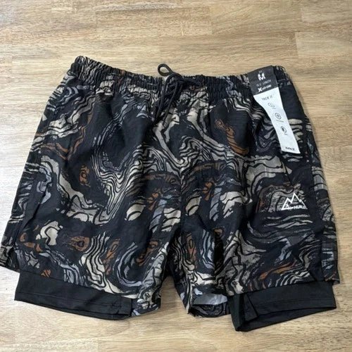 Hurley Trek II Dri Trek Men's Athletic Shorts Sweat-Wicking Black M MWS0007060