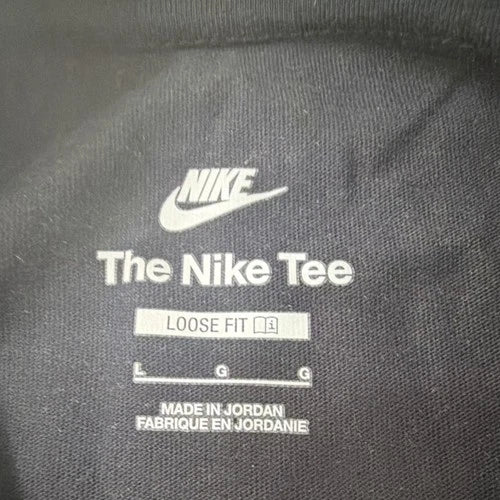 Nike The Nike Tee Loose Fit Men's Black Graphic Print T-Shirt L HJ0580-010