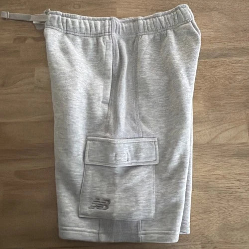 Boys Athletic Grey Fleece Cargo Short New Balance L (14/16) NWT