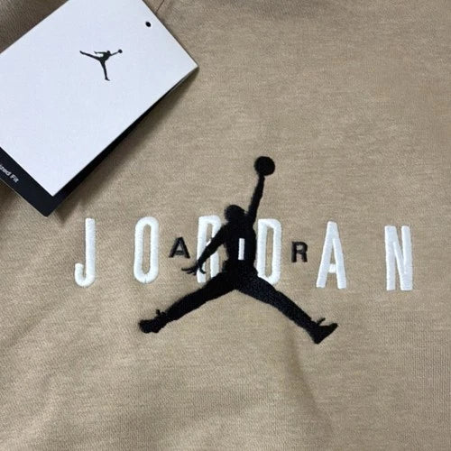 Jordan Beige Oversized Hoodie & Pants Tracksuit Set – Men’s Size S | Premium Streetwear Sweatsuit