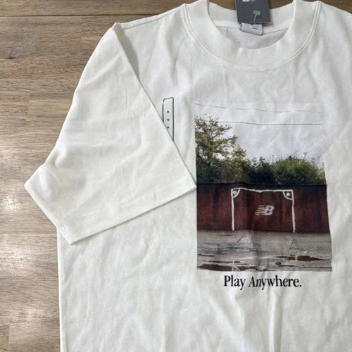 New Balance Play Anywhere Salt Tee Men's White Short Sleeve T-Shirt M 8312-001