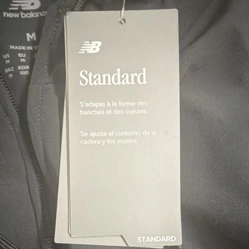 New Balance Men's Windbreaker Jacket Black M Full-Zip Hooded MJ41018 Polyester