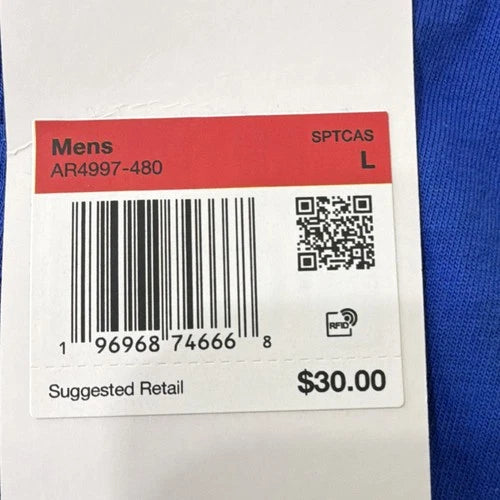 Nike The Nike Tee Men's Blue Short Sleeve T-Shirt L AR4997-480