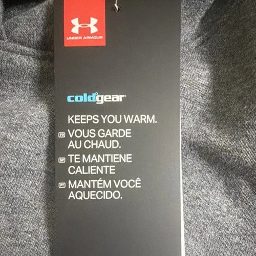 Under Armour ColdGear Women's Pullover Hoodie Gray XL Fleece 1300261