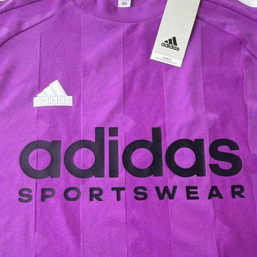adidas Tiro M TIRO JQD JSY Purple Burst Loose Fit Striped Crew Neck Jersey S