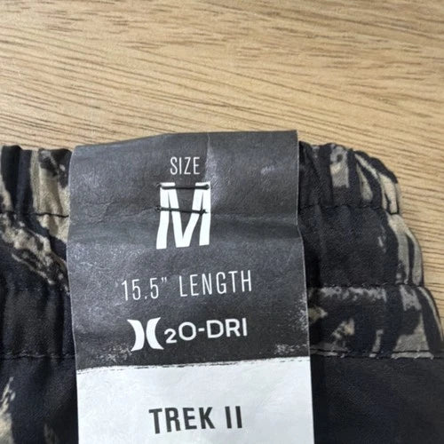 Hurley Trek II Dri Trek Men's Athletic Shorts Sweat-Wicking Black M MWS0007060