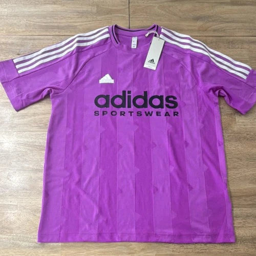 adidas Tiro M TIRO JQD JSY Purple Burst Loose Fit Striped Crew Neck Jersey S