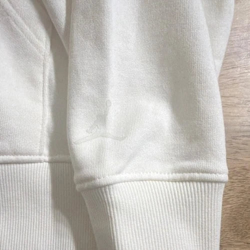 Jordan Michael Jordan Graphic Print Hooded Fleece Pullover Sweatshirt White M