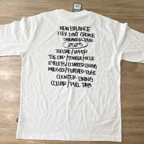 New Balance Eggtee White Tee Men's White Graphic Print T-Shirt S 8329-001