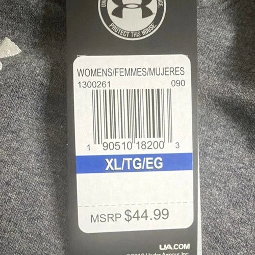 Under Armour ColdGear Women's Pullover Hoodie Gray XL Fleece 1300261